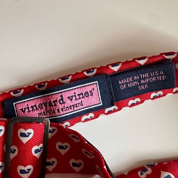 Vineyard Vines Red Hearts Silk Bow Tie for Kids - Playful & Charming - Picture 5 of 17